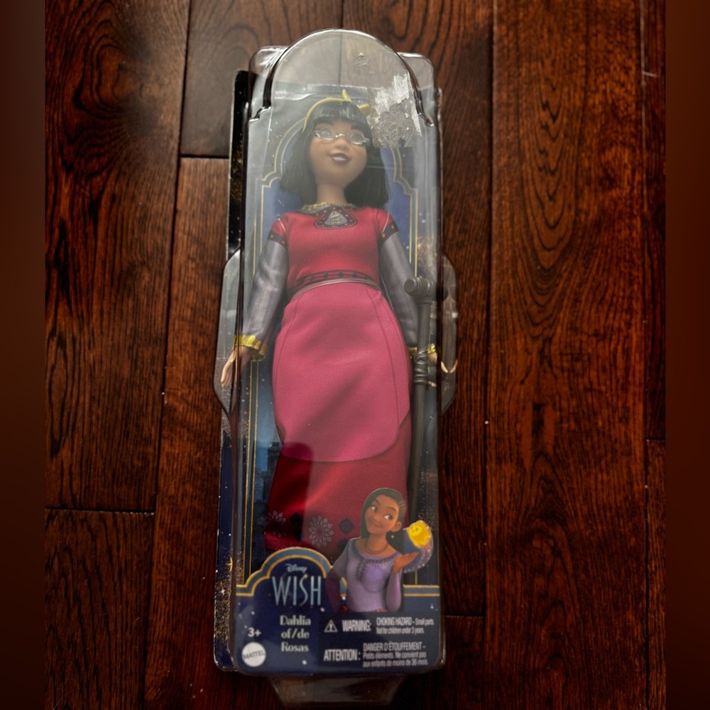 Disney Dahlia Doll in Pink and Red Gown with Silver Accents